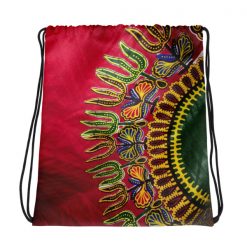 drawstring, bag, african print, back to school