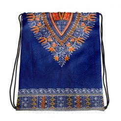 drawstring, bag, african print
