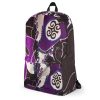 purple and black backpack