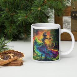 Orisha Oya White glossy mug