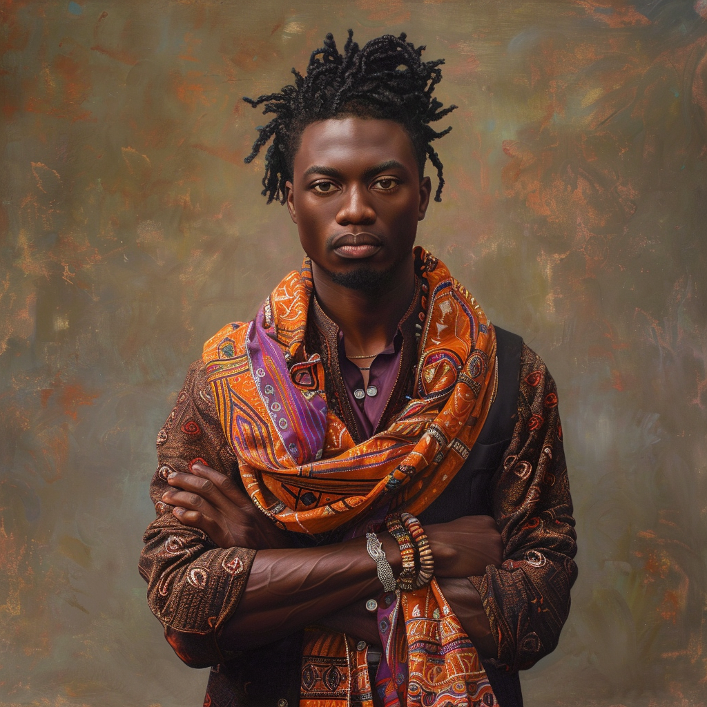 Modern African person reflecting inner peace and self-respect, illustrating the concept of honoring Ori in daily life.