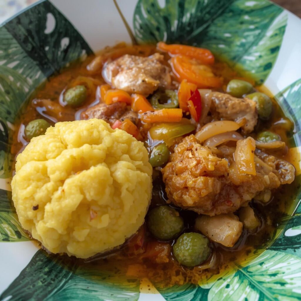 antiguan fungi and salt fish